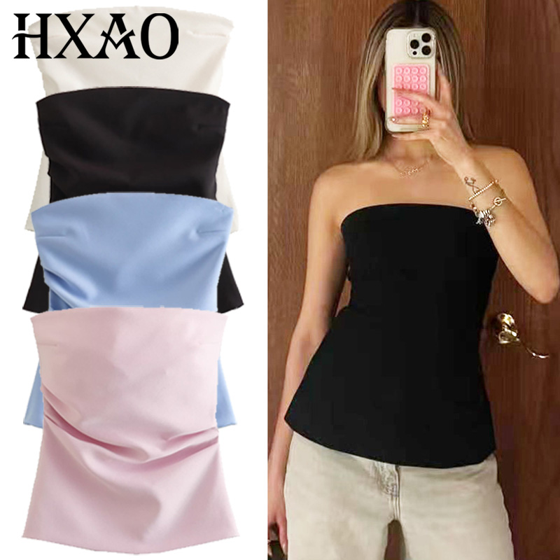 Street Fashion Youtube - HXAO Korsett-Röhrenoberteil für Damen, Sommer, 2022,