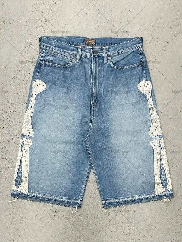 Street Fashion Jeans Women - Deeptown Y2k Vintage Harajuku Denim-Shorts für