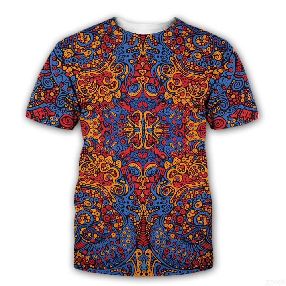 Street Fashion Kids - Neue geheimnisvolle Symbole Trippy 3D-Druck T-Shirts