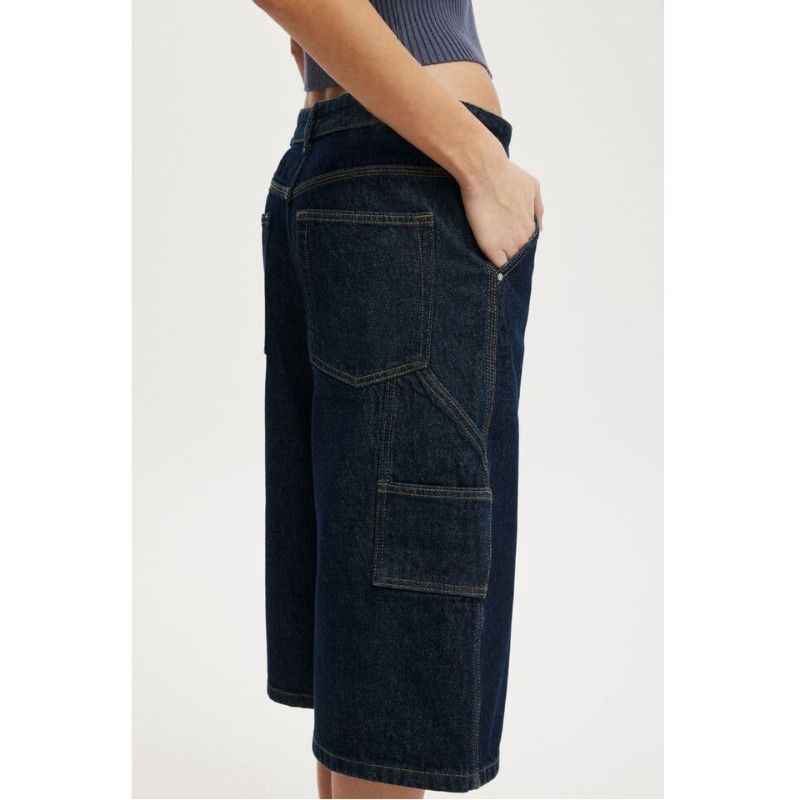 Street Fashion Jeans Women - Übergrößen Damen Loose Fit Jeans-Shorts, Mittellange