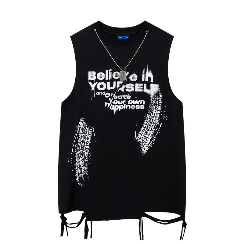 Street Fashion Graffiti - Herrenmode Graffiti Tanktops High Street Zerrissene
