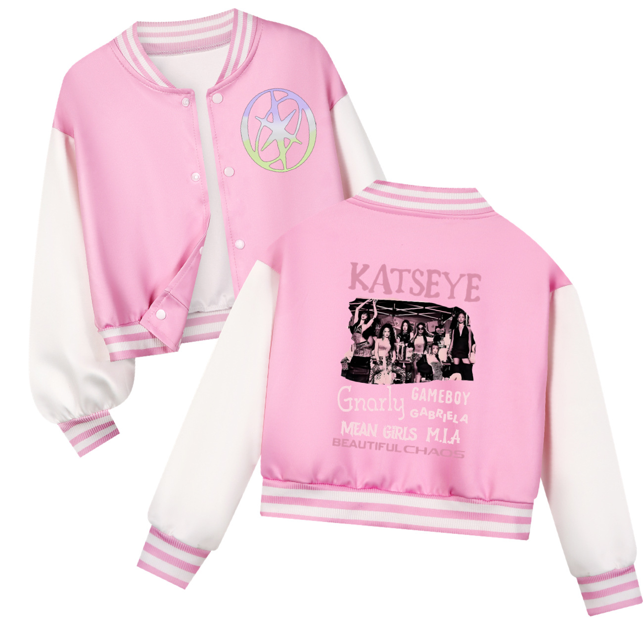KATSEYE Bedruckte kurze Baseba – Street Fashion Kids Bewertung und Preis