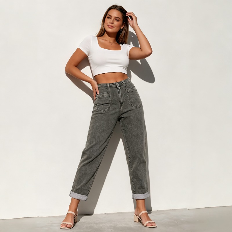 Damen Plus Size American High  – Street Fashion Jeans Women Bewertung und Preis
