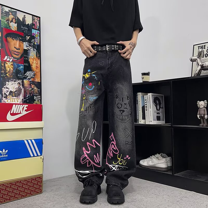 Herren Graffiti Straight Leg J – Street Fashion Graffiti Bewertung und Preis