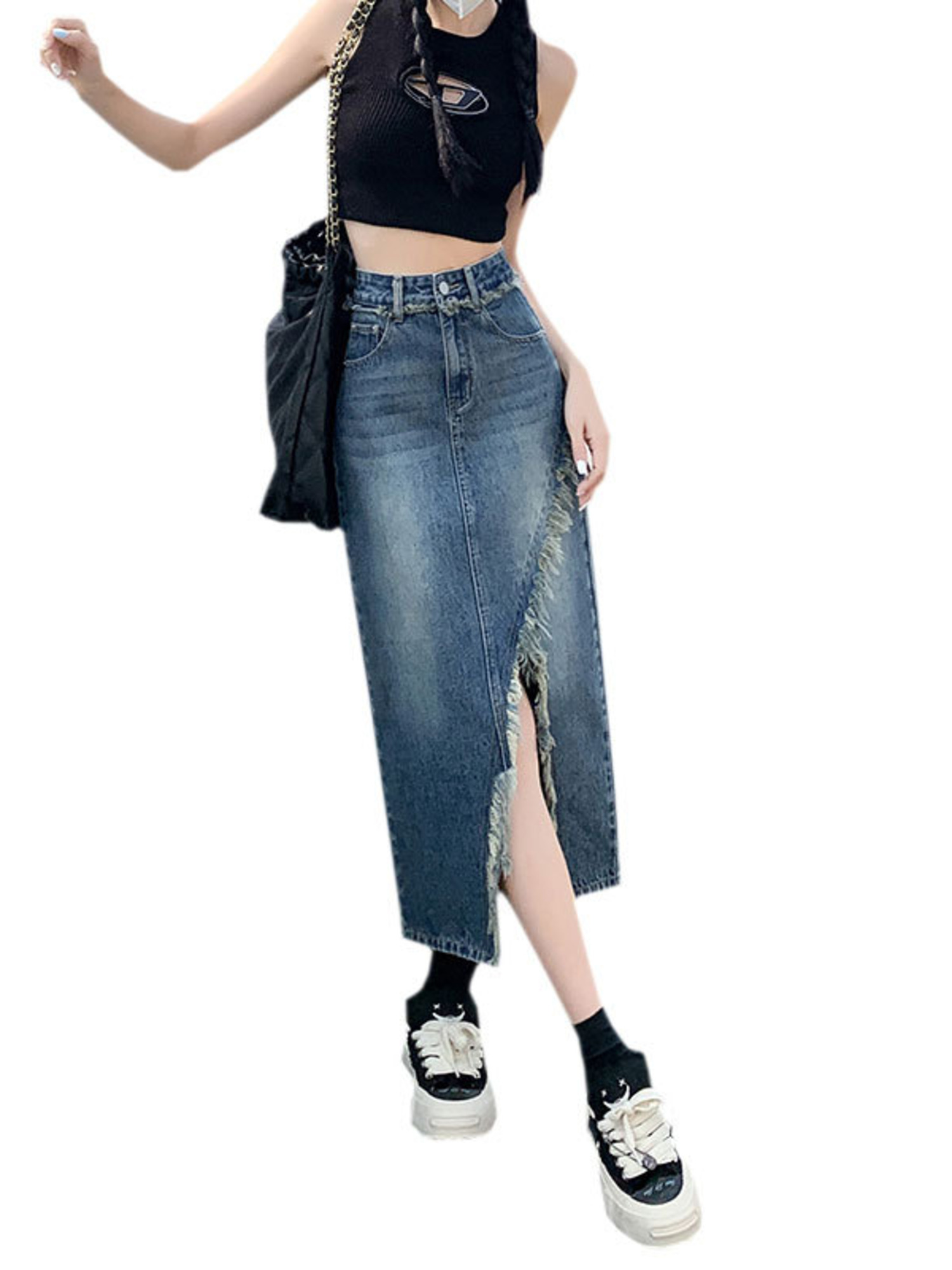 Damen-Jeansrock mit hoher Tail – Street Fashion Jeans Women Bewertung und Preis