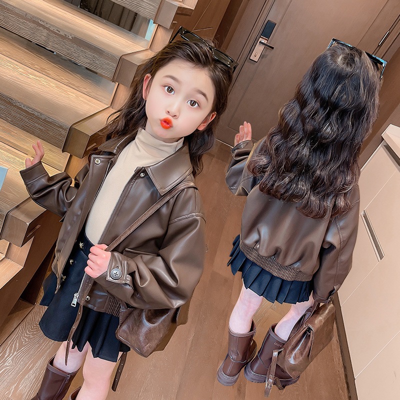 1-14 Jahre Mädchen Kurze PU-Le – Street Fashion Kids Bewertung und Preis