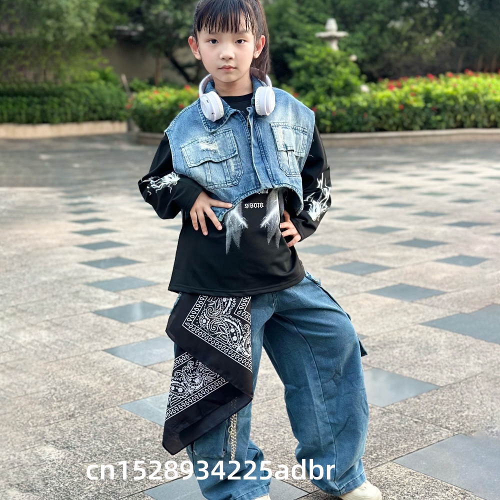 Kinder Hip-Hop-Kleidung Denim  – Street Fashion Jeans Women Bewertung und Preis